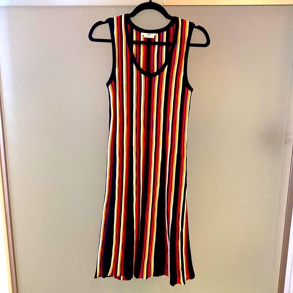 Edun S silk knitted striped dress